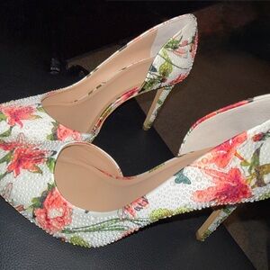 INC International Concepts Floral Embellished Heels